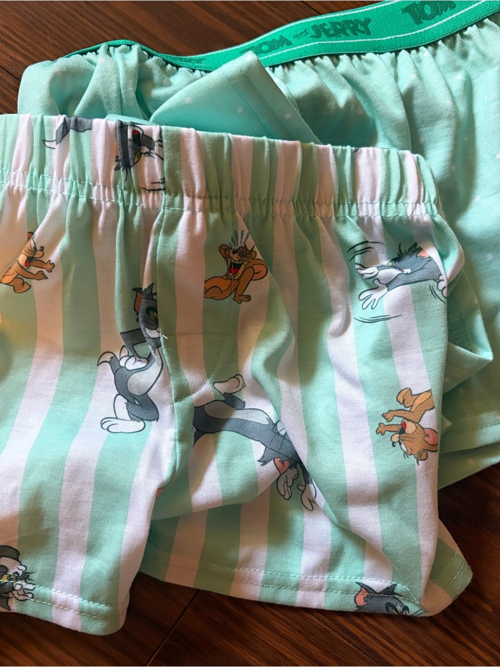 Tom and Jerry Mint Stripe Kids Pajama Shorts 2 pack unisex